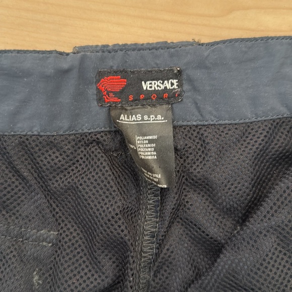 Versace Sport Cargo Pants – Navy with Adjustable Side Belt & Medusa Buttons! - Picture 13 of 16